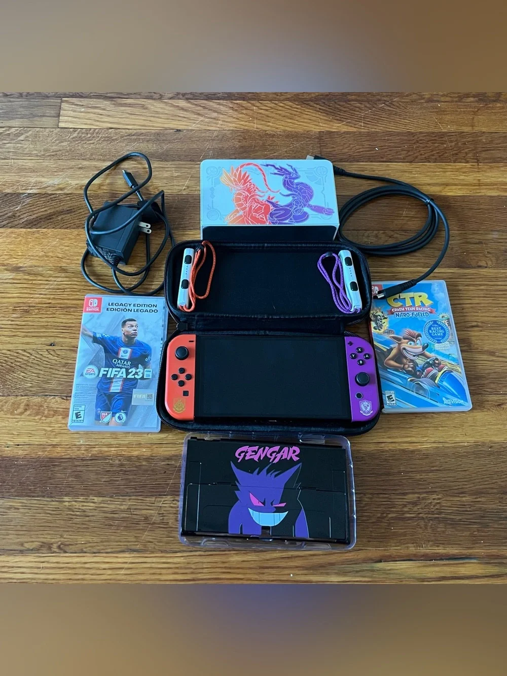 Nintendo Switch (OLED Model) Pokémon Scarlet & Violet Edition/Fifa 23 & CTR Game